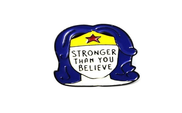 Wonder Woman Alloy Broschen kreative Anime -Charaktere Badge stärker als Sie glauben, Buchstaben Pins2059752