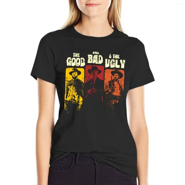 Женские Polos-хорошее плохое платье для футболки для женщин, графические черные футболки