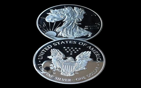 1 унция 999 Серебряные серебряные круглые монеты Eagle American Silver 2000 лет 8212649