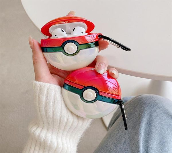 Anime Poke Ball Buntes Plattieren Kawaii Earphone Hüllen für Apple Airpods 1 2 Pro Cover iPhone Bluetooth -Ohrhörer Zubehör Airpod5328225