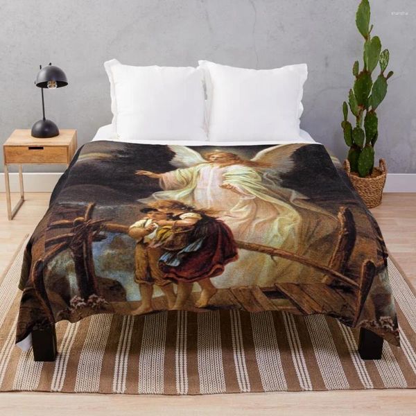 Coperte Guardian Angel Throw coperta extra large peloso letto personalizzato