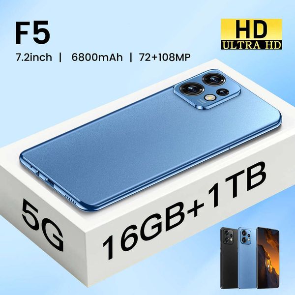 Nova tela grande F5 7,2 polegada de 7,2 polegadas 3+64 GB de Android Smart 4G Phone Smart 4G