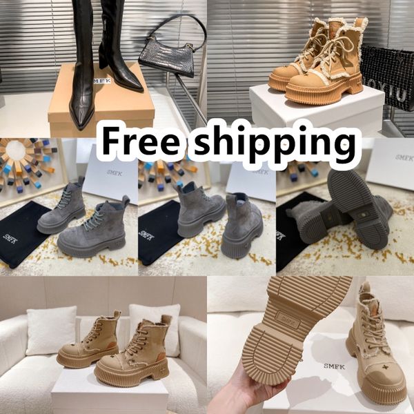 2024 Designer Boots beliebte Frauen Short Stiefel Ankle Stiefel Luxus Soles Damen Party Absatz Größe 35-40 Chunky Wanderwander