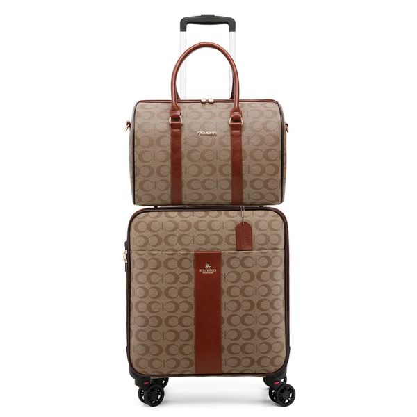 Bagagem de luxo de luxo de couro de bagagem de bagagem com bolsas de bolsa de bolas de bolsa de viagem de bagagem de carrinho de carrinho