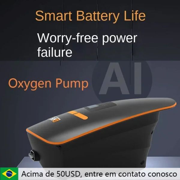 ACESSORES YIFANG POWER EXTILIZAÇÃO TANQUE DE PEIXOS AC E DC DUUASUSE Oxigênio Bomba de oxigênio Super silenciosa Bomba de ar inteligente Selfstart Selfstart