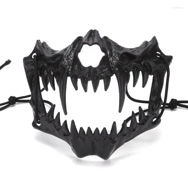 FESTIMENTO DE PARTIMENTO COSPLAY COSPLAY YASHA TENgu Máscara Japão Kurado Roleplay Dragon God e Tiger Halloween Masques Kids Toys