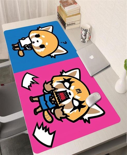 Mouse blocs pulso repousa anime aggretsuko mousepad jogador girl mat pad kawaii teclado para jogos de computador periféricos não -lip mausep623082