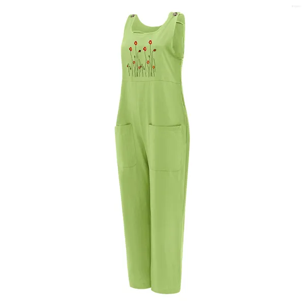 Röcke Frauen Sommer lässiger Jumpsuit Boho ärmellose Hosentender Overalls Weitbein Rolmer Bohemian Harem Hosen