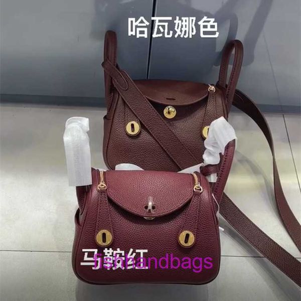 Top originale all'ingrosso Herrmms Lindiss Tote Bags Online Shop New Mini Mini Togo Top Layer Cowhide Medicine Box Fashion Fashion con logo originale