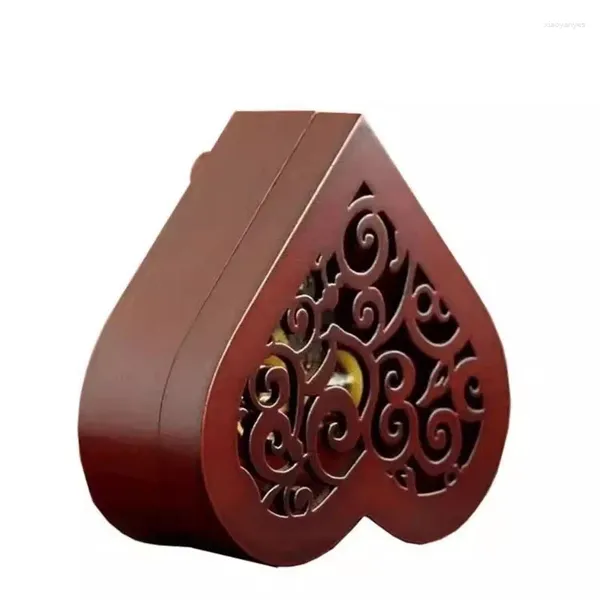 Figurine decorative Happy Birthday Edelweiss Wood intaglio Music Box a mano Musicale per orologio per il regalo di Natale