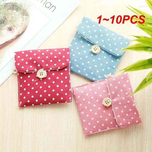 Bolsas de armazenamento 1-10pcs Mulheres menina fofa bolsa de tampão portátil Pontra sanitária Caso de fone de ouvido Cosmético Coin Burse Mini Travel