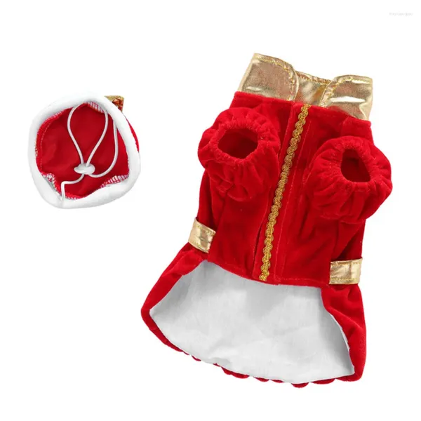 Abbigliamento per cani costumi natalizi set di cappelli da cappello acrilone abito con cappuccio con cappuccio con cappuccio inverno carena per natale per Natale