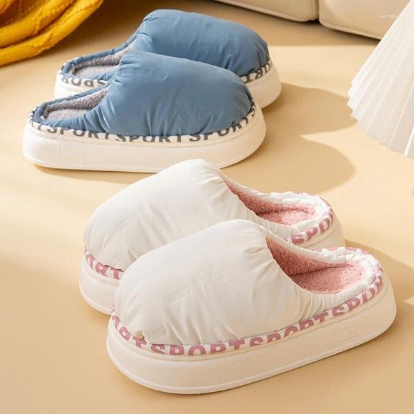 Pantofole SOLA SOLE SOLE COTON DONNE 2024 Coppia di pane da casa interno inverno coppia di peluche per slittatore peluche