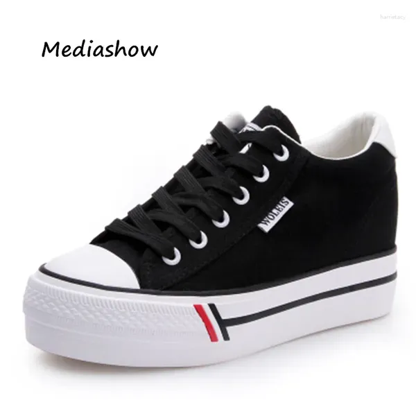 Scarpe casual Spring Designer Wedges Sneakers White Platform Women 2024 Tenis Feminino Canvas Donna Basket Femme