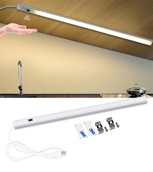 30 40 50 cm Schrankleuchte PIR -Bewegungssensor Hand Scan LED Nachtleuchte 5 V USB Bar Lampe Schlafzimmer Schreibtisch Lampe Lesen Home Küchengarder5329361