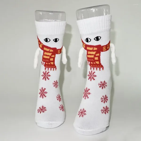 Donne calze comode coppia traspirante con magneti incorporati capriccioso magnetico natalizio divertente novità