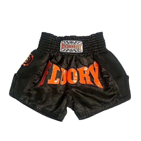 Mtsf28 5 cores Fluory Kids Muay Thai Shorts Treinamento e Kick MMA Concorrendo 240408