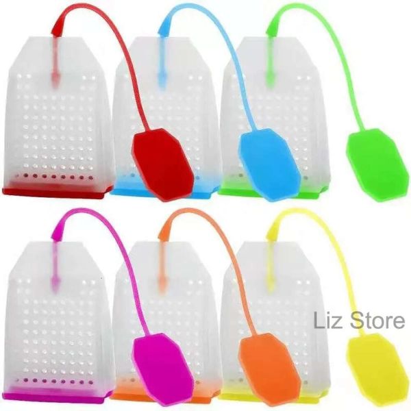 TEA SACO DE TEA SILICONE FILTER SHIFLER FELE CHASTELA FEZES ESPICIAS SACOS INFUSER