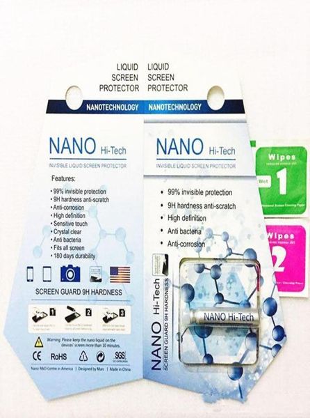 1ml Nano líquido Tecnologia Protetor de tela Temperado Vidro para iPhone Samsung 3D Edge curva Anti -Scratch Tempered Glass Film8707750