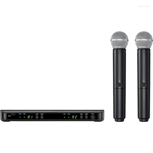 Microfoni BLX288/ UHF Sistema microfono wireless perfetto per la voce portatile del karaoke della chiesa con ricevitore a doppio canale