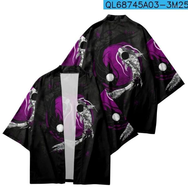 Abbigliamento etnico anime samurai stampato 3d haori 2024 cardigan giapponese donne uomini cosplay yukata harajuku kimono plus dimensioni