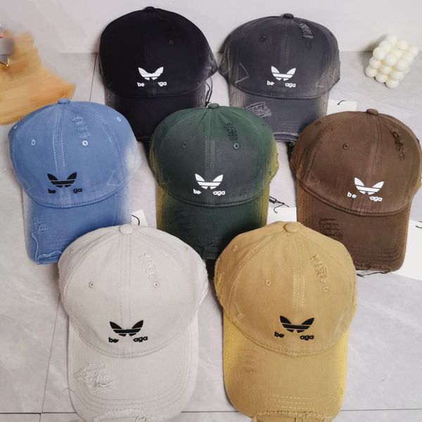 Designer Baseball Caps Ball Cap Luxury Fashion Hole Breaking Street Hat Hat's Sun Hat Hat Hat Hat Casquette Hat Bea