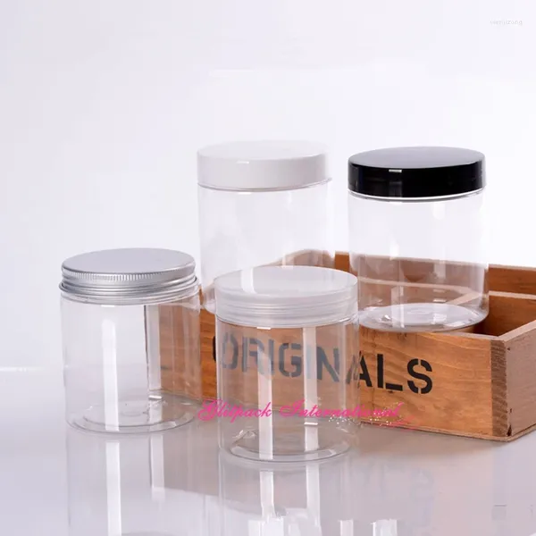 Lagerflaschen 250 g Kunststoffbehälter für kosmetische nachfüllbare transparente Pet -Creme -Gläser Gesichtsmaskenbehälter Clear Jar