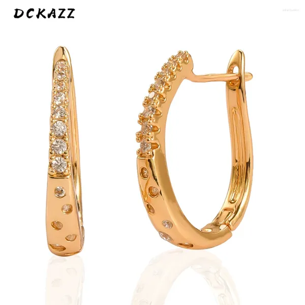 Orecchini per borchie DCKAZZ Mini Natural Zircon Copper Earring Fashion Minimalist Gioielli unici Geometria Accessori regalo Donne Regali