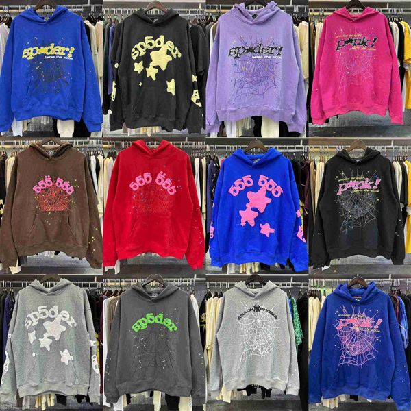 Young Thug Men Women Hoodie Hochqualitäts-Foam Print Web Graphic Pink Sweatshirts Y2K Pullovers S-XL 08BT