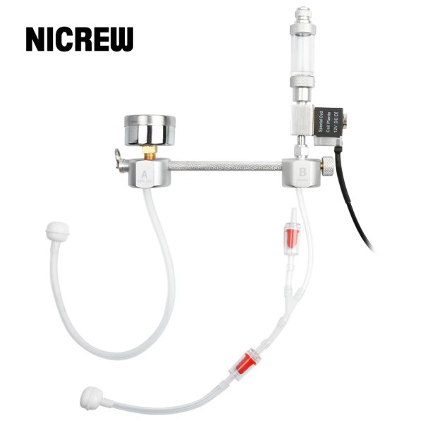 Aquarien Nicrew CO2 Regulator System Kit DIY CO2 Aquarium CO2 -Diffusor mit Vae Blasenzerstäuber Magnet für Fischtankwasserpflanzen