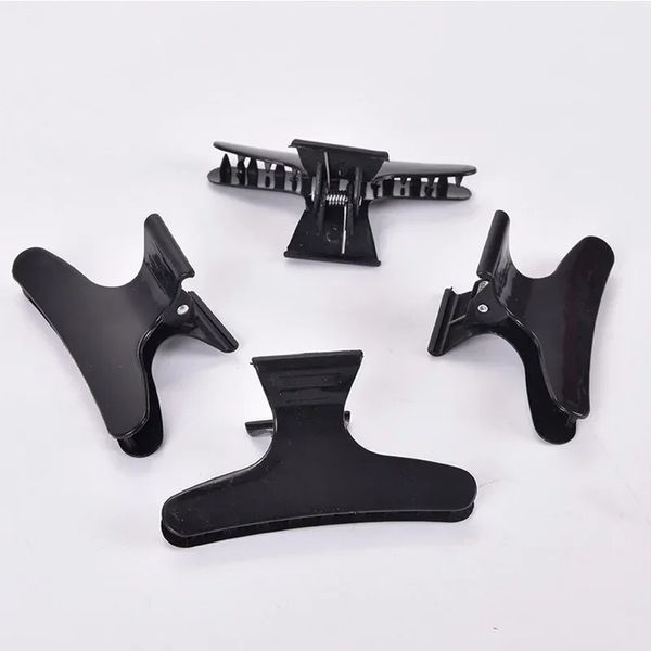 10 pezzi Pro Salon Black Butterfly Hairfly Claw Sezione Clips Clips Plastic Hairstyle Design Styling Tools Tool
