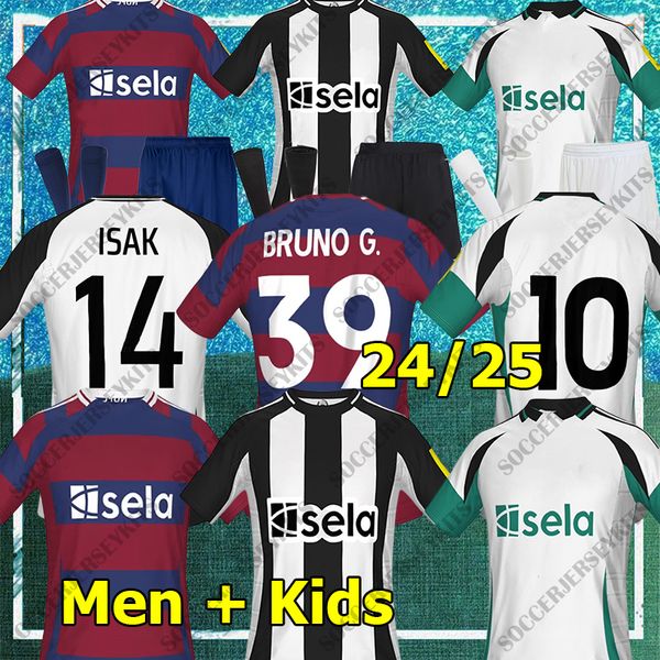 3xl 4xl 23 24 25 Green New Castle Isak Soccer Jersey United Tonali Match Edition Botman Bruno Wilson Joelinton NUFC Fußball -Trennhemd Gordon Trippier Men Kit Kids Kids