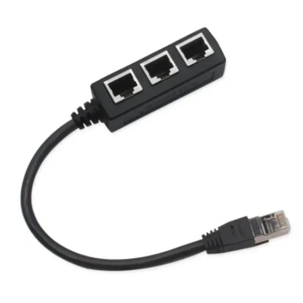 Neues 2024 RJ45 Ethernet -Splitter -Kabel 1 männlich bis 3 weiblicher Ethernet -Splitter für Cat5 Cat6Ethernet -Socket -Stecker Adapter für Cat5 Cat6 für