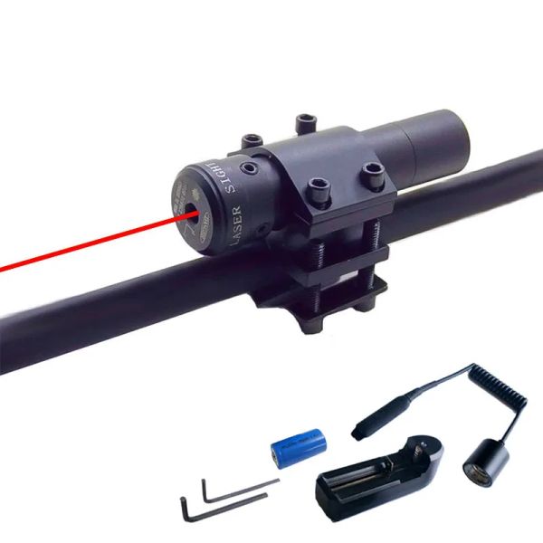 Scopes Rifles Red Dot Pontua a laser Vermelho Picatinny Rails Pistols Acessórios de caça a lasers recarregáveis de metal calibrado AR15