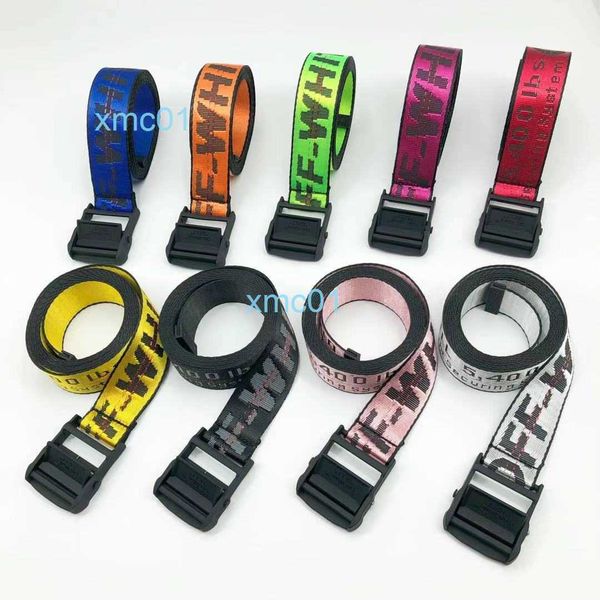 Offs Belt Trendy Instagram elegante e correto versão do estilo industrial de hip-hop bordado