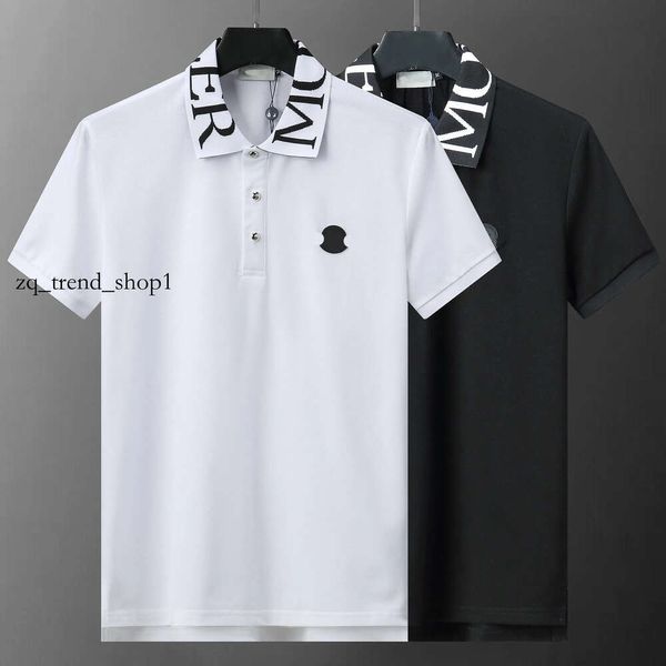 Polos masculinos de grife masculinos camisetas camisetas de manga curta camisa pólo camisa de alta qualidade de impressão de impressão de roupas de roupas tee preto e branco Tees de tamanho asiático m-3xl 50