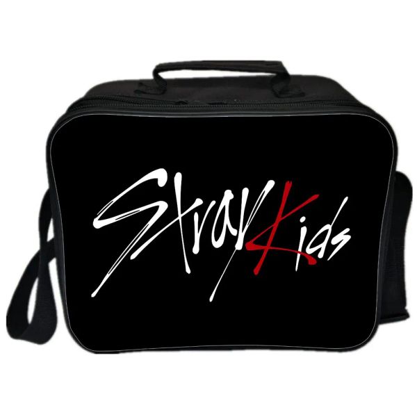 Сумки kpop stray kids lunch bag boy girl school portable sougs buore gorean star pinger print food box детская коробка для пикника мочила