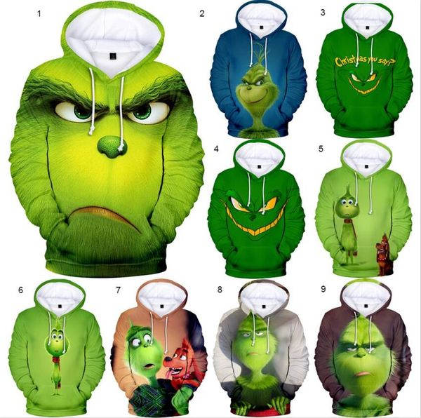 MEN039S FODE SHREKTHE GRINCH 3D Hoodies Kids Shrek Shirt lustige Hoodie Hip Hop Streetwear 3D -Print Sweatshirts Plus Size6944679