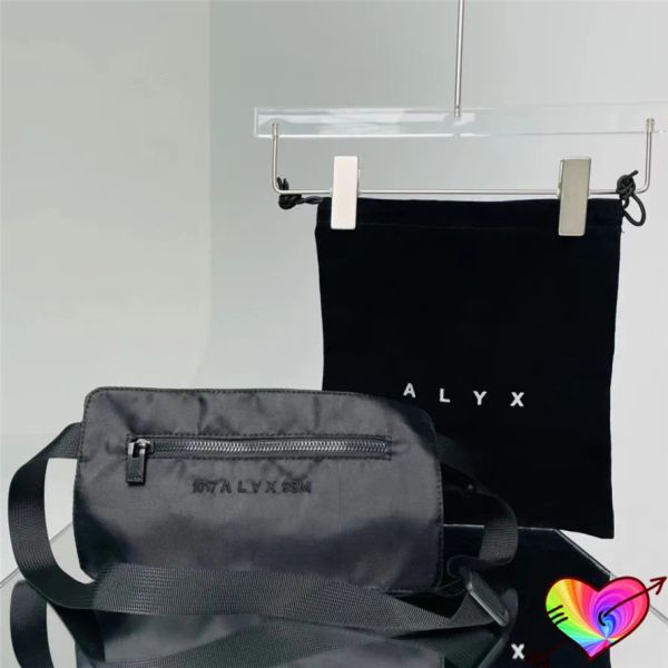 Mochilas 2022 Nylon Black Alyx Bag Homens Mulheres 1: 1 logotipo bordado de qualidade 1017 Alyx 9SM Bag de mochila à prova de água da rua High Street