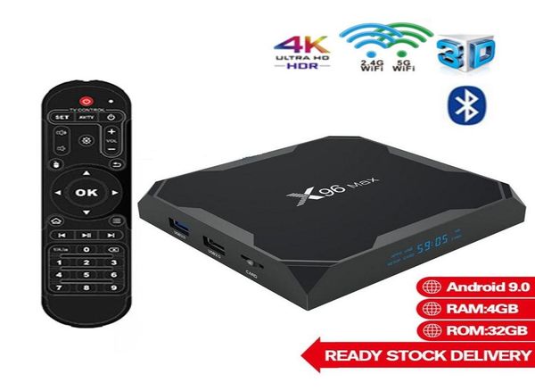 X96 Max Amlogic S905x3 4GB 32GB Android 90 TV Kutuları Çift WiFi 24G5G Akıllı TV Kutusu PK TX6 H96 Max1451850