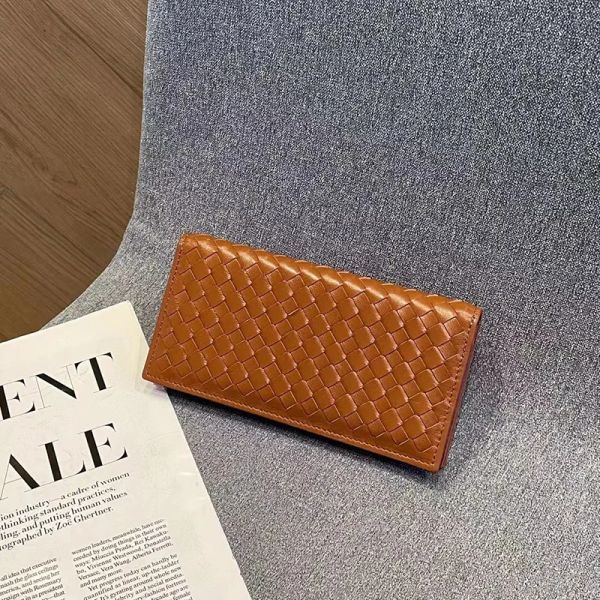 Portafogli eccellenti agnelli in pelle lunghe donne/uomini Worthets in pelle autentica in pelle due porte di maglieria unisex a maglia una borsa 2023