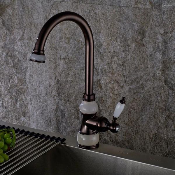 Rubinetti del lavandino da bagno olio vidric strofinata sfera in ottone cucina cucina cucina antica bacinetto taps acqua torneira montata