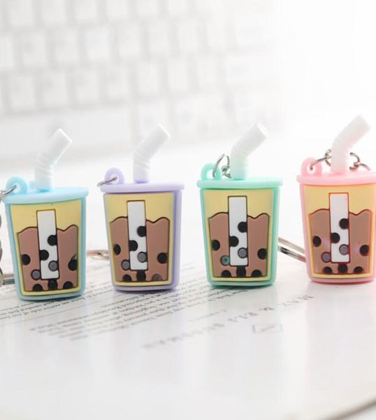 Niedliche weiche Perle Milk Tea Tasse Schlüsselanschlüsse Schmuck Herstellung DIY Schlüsselbund Ohrring Accessoires Bag Anhänger4898879