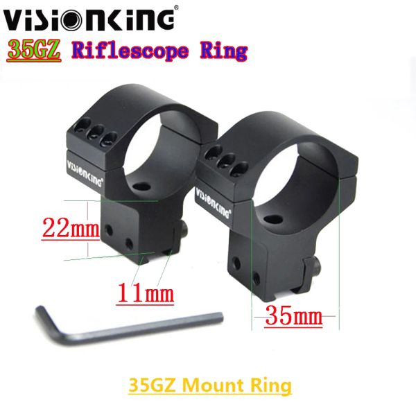 Scopes VisionKing 35mm Alüminyum Tüfek Montaj Ring 11mm Picatinny Dovetail Demiryolu Taban Taktik Avcılık Optikleri Kapsam Montaj Adaptörü