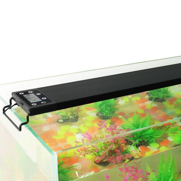 Aquários 24/7 Aquário Aquário Iluminação de espectro completo LED Peixe Tanque de peixes Crescimento da planta Lâmpada Dimmer 100V240V IP68 impermeabilizante 6090cm