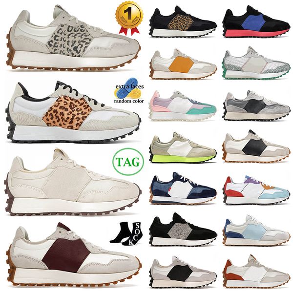 TOP DE QUALIDADE 327 RANDE RANGE SAPATER DE RANGE 327S OG SNEAKERS SAL SEHA LEOPARD PHANTOM BURNGUNDY BEIGE WHITE GOM GUMA PINK RING AO ANTERAÇÃO AO ANTEIRA