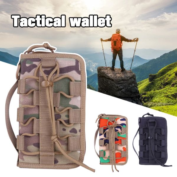 Brieftaschen Outdoor Armee Military Utility Tactical Wallet EDC -Veranstalter Molle Pouch Card Pocket Phone Hülle Halterung Jagdtasche