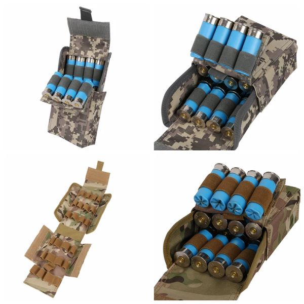 Packs EDC Tactical Molle Bags Magazine Beutel Jagd -Schalen -Beutelzubehör für die Jagd auf sichere Jagdbeutel 12 Gauge25 Runde 12Ga Munition