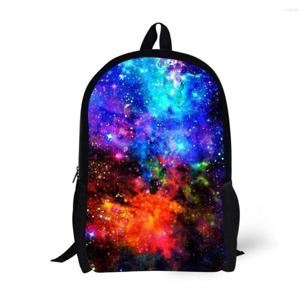 Backpack Space Star Universe Printing Bag Kids School School para adolescentes Laptop para meninas meninas