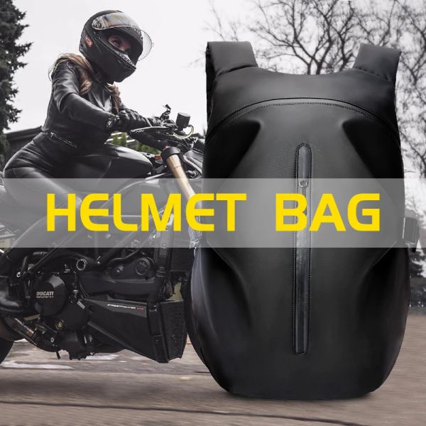 Beutel Motorrad Rucksack Helmbeutel wasserdichte große Kapazität Klettern Fahrrad Helm Aufbewahrung Auch passende Basketball -Laptop -Rucksack